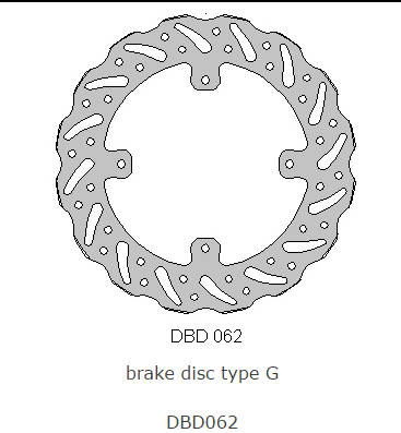 Remschijf Delta Braking DBD062G Terra HONDA 125, 250, 350, 400, 500, 600, 650 voor - Image 2