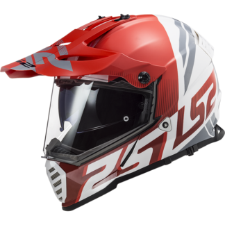 LS2 Helm MX436 Pioneer EVO Evolve glans rood wit