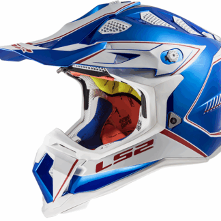 LS2 Helm MX470 Subverter Power glans chrome blauw