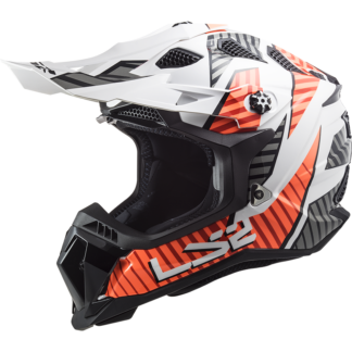 LS2 Helm MX700 Subverter EVO Astro glans wit oranje