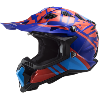 LS2 Helm MX700 Subverter EVO Gammax glans rood blauw