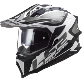 LS2 Helm MX701 Explorer Alter mat zwart wit